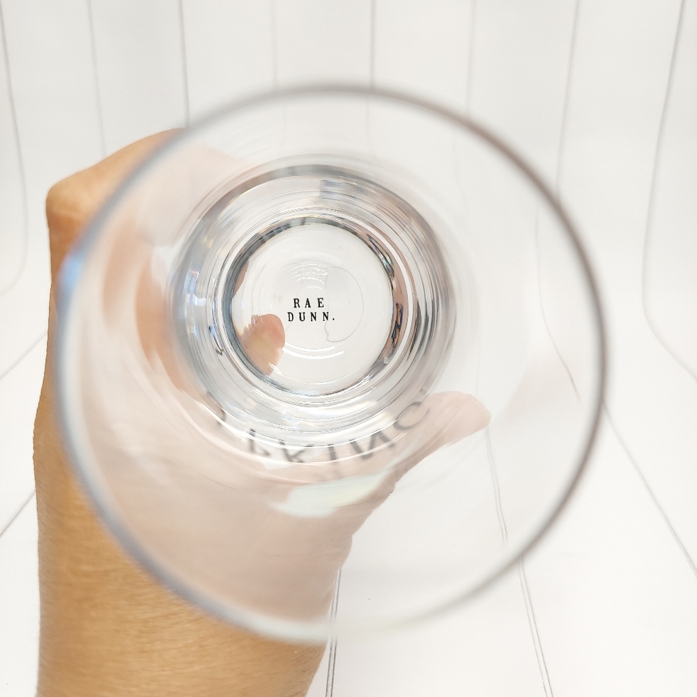Set 2 wine glasses Rae Dunn stemless flutes - Picture 5 of 7